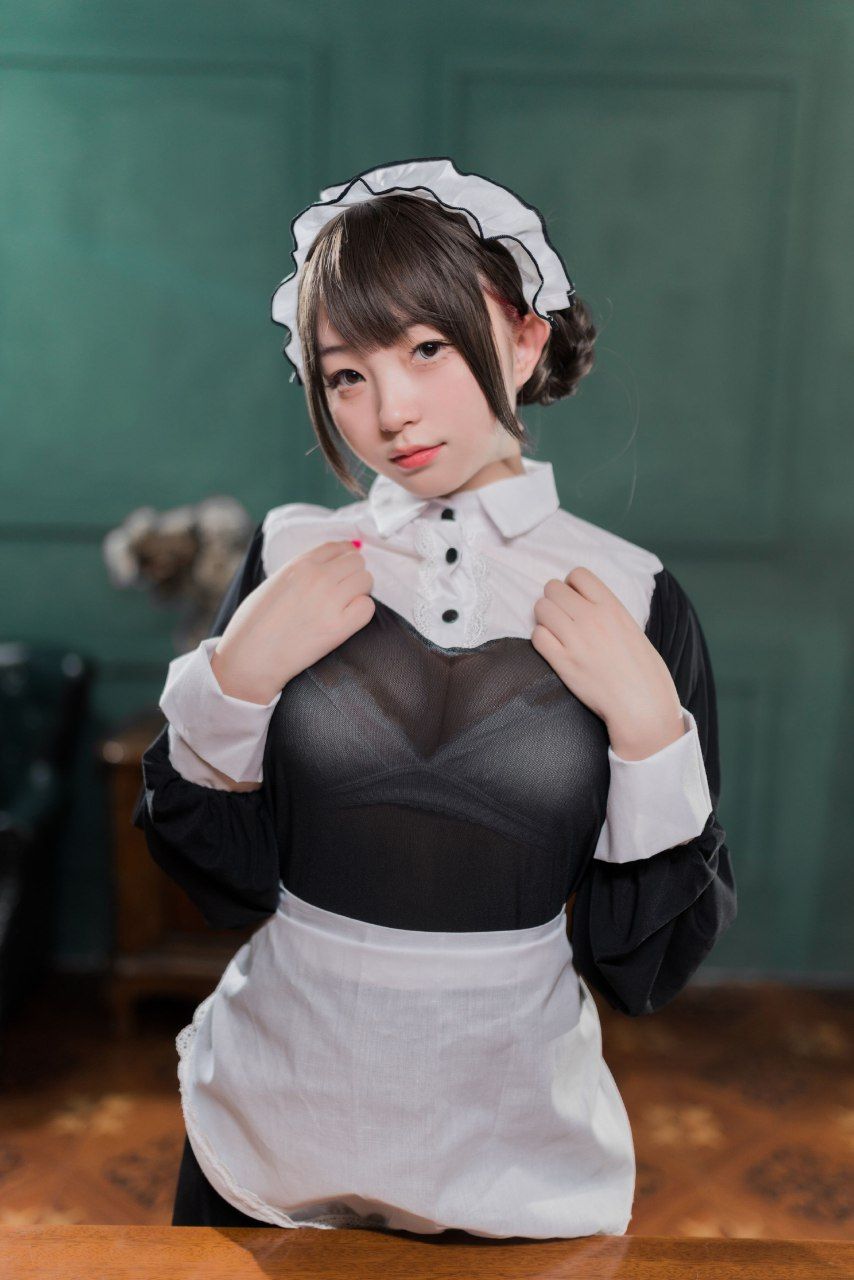 花铃 黑丝透明短裙女仆