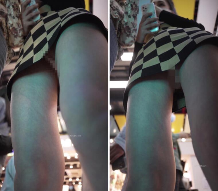 假期偷拍美女裙底男友当保镖美女放心穿短裙配骚丁屁股非常嫩包臀裙长腿美女排队买奶茶前后CD窄内露毛