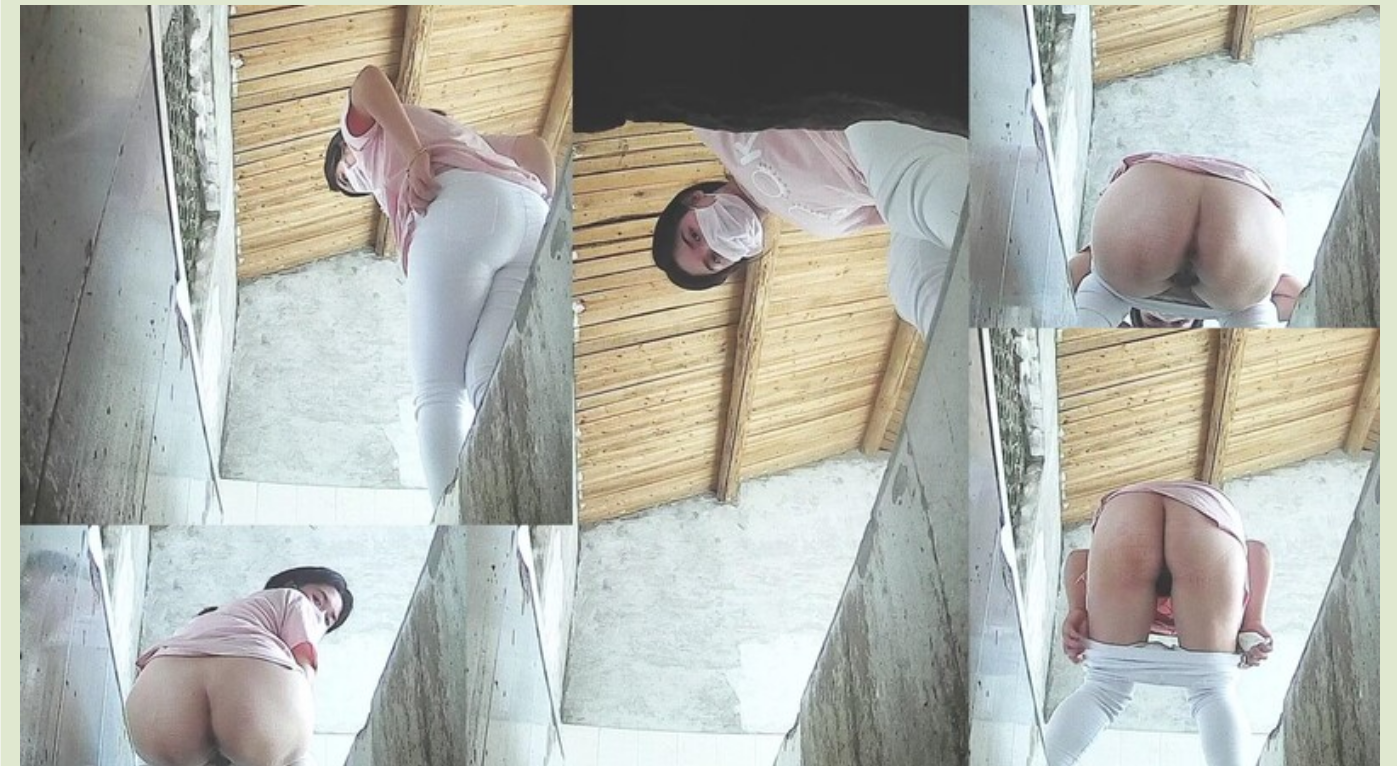 练车场简陋的女厕偷拍女学员嘘嘘⭐可能被她发现了总往这边看