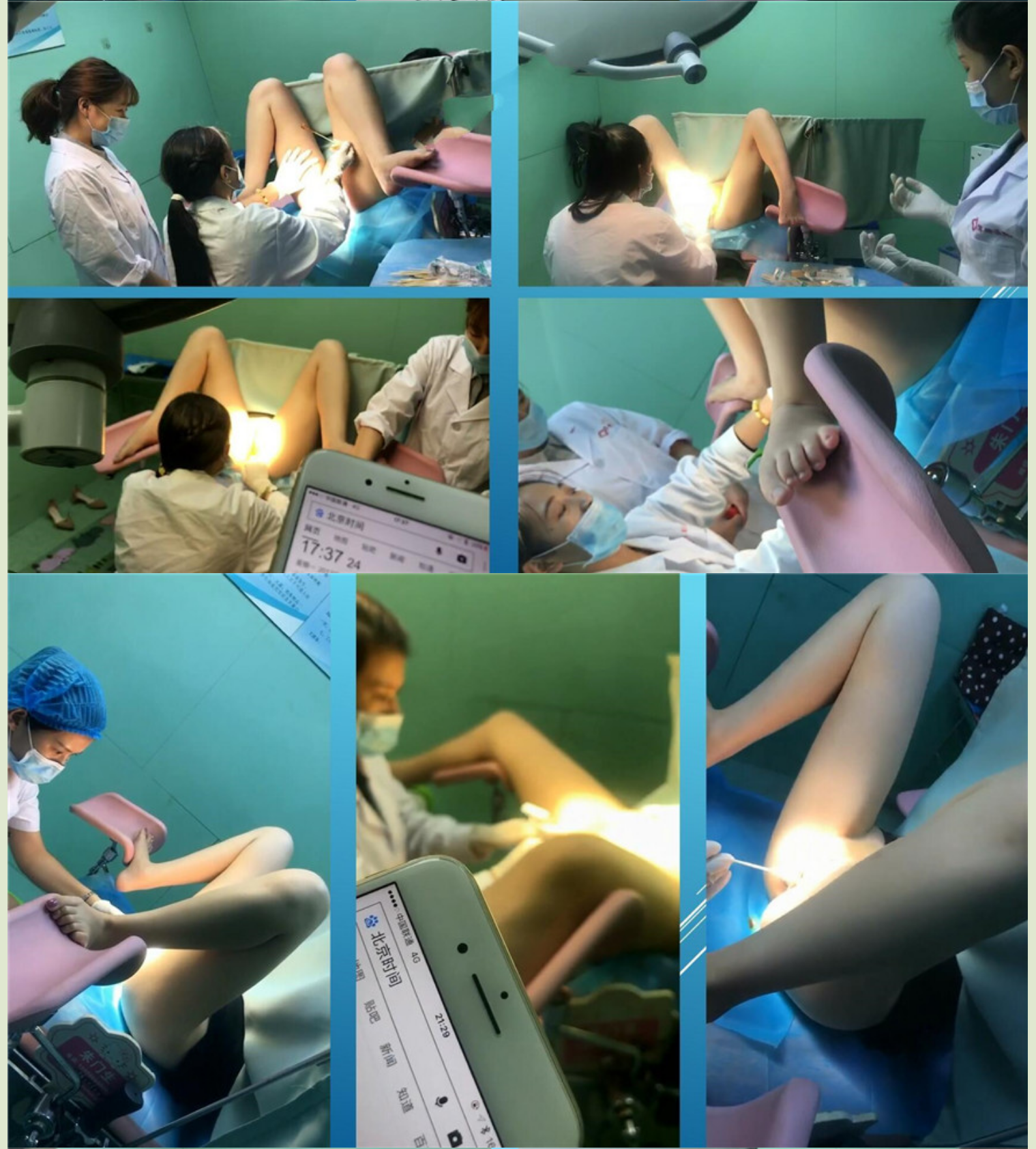 医院内部实习生偷拍❤️给美女做阴道检查的过程