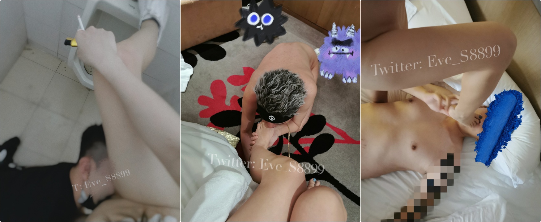 揪着头发狠狠的坐在你脸上，把淫水全给吞了 ，舔高潮了直接喷在你脸上⚡性感御姐女王【Eve】淫乱性爱